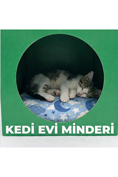 AlaPet Kedi Evi Minderi (Kedi Köpek Evi Kulübesi Yuvası) Kedi Yuvası Minderi ...