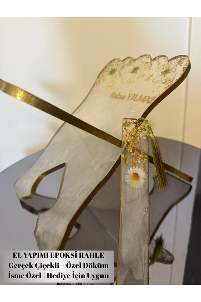 shop Epoksi inci tozlu papatyalı Rahle kişiye özel isimli Hafız boy