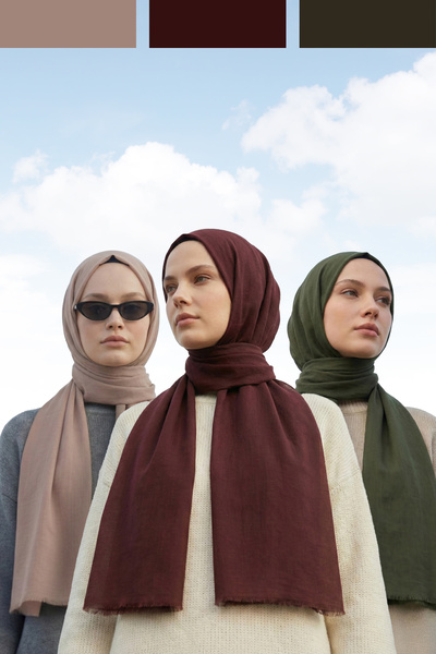 Kamer Scarf Pure Line Series Cotton Comfort Shawl 3-Pack