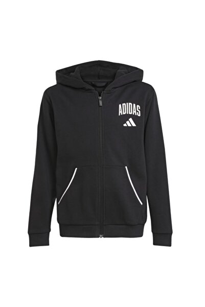 adidas Jachetă neagră pentru copii Seasonal Essentials Collegiate (JM1534)