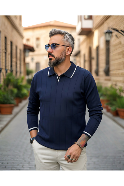 higo Riviera Line Old Money Erkek Triko Kazak