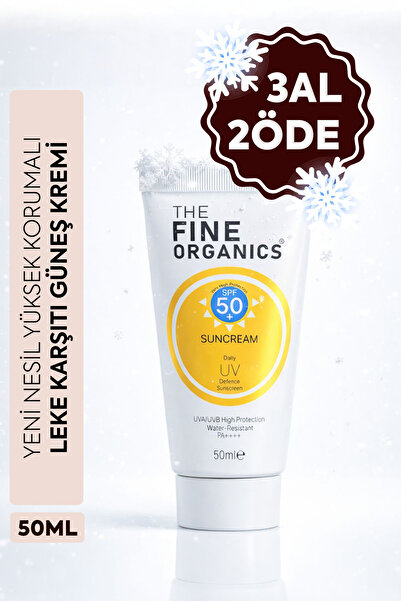 THE FINE ORGANICS Spf 50+ Yüksek Korumalı Yoğun Leke Karşıtı Nemlendirici Gün...