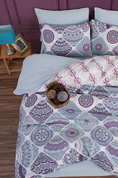 Madame Cotton طقم غطاء لحاف مفرد مع ملاءة مطاطية