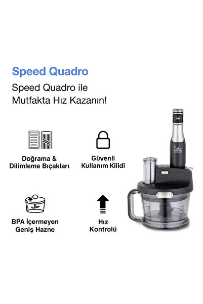 Fakir Speed Quadro Blender Seti Gümüş