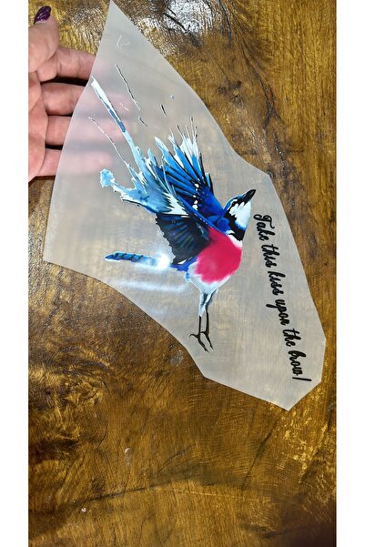 Gönülden Tasarım Design care se lipsește prin călcat, imprimare colorată cu t...