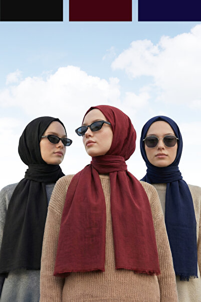 Kamer Scarf Pure Line Series Cotton Comfort Shawl 3-Pack