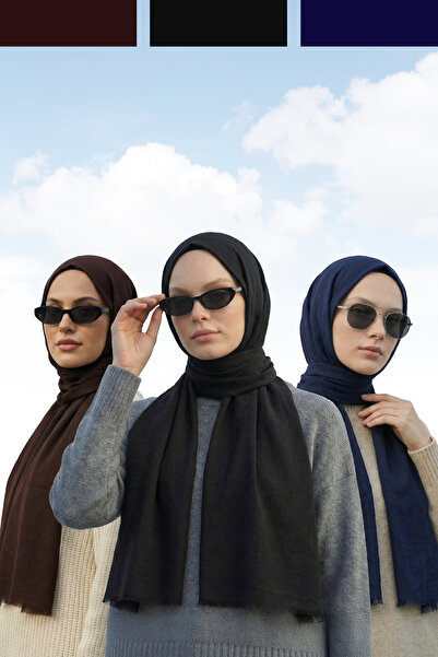 Kamer Scarf Pure Line Series Cotton Comfort Shawl 3-Pack