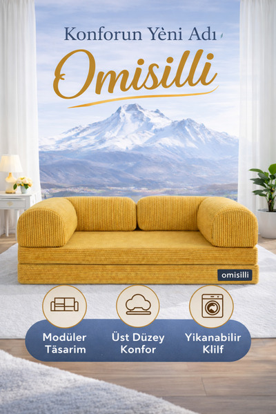 OMİSİLLİ Eko kanepe, Fitilli Kadife,Yıkanır,Çökmez,Katlanabilir Yataklı Kanep...