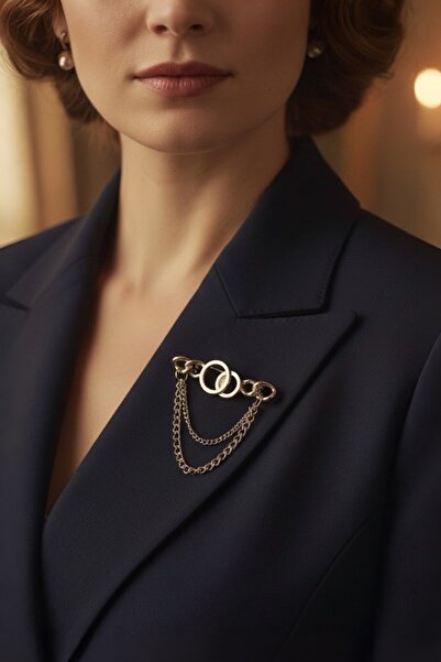 model aksesuar Halka Zincir Sallantılı Broş