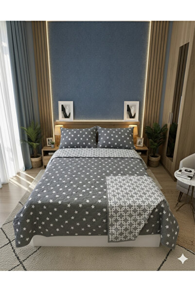 VİLERA HOME طقم غطاء سرير مبطن مزدوج الجانبين لسرير مزدوج