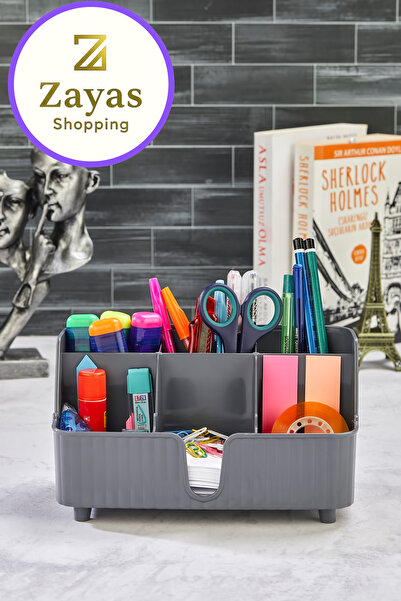 Zayas Shopping Zs-0058-Vi̇va-Multipurpose Desktop Pen Holder-Makeup Organizer...