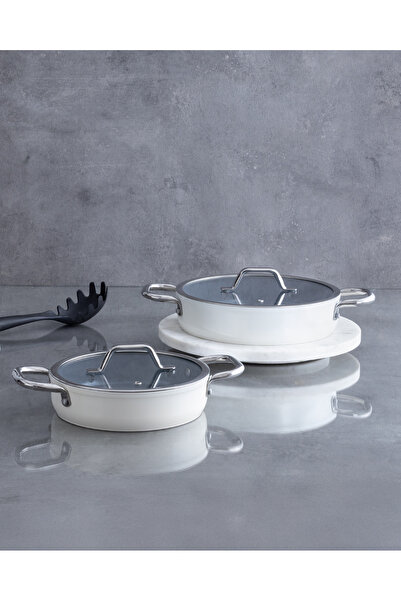 Madame Coco Nano Ceramic 4-Piece Sauce Set - White/Anthracite - 18-22 cm