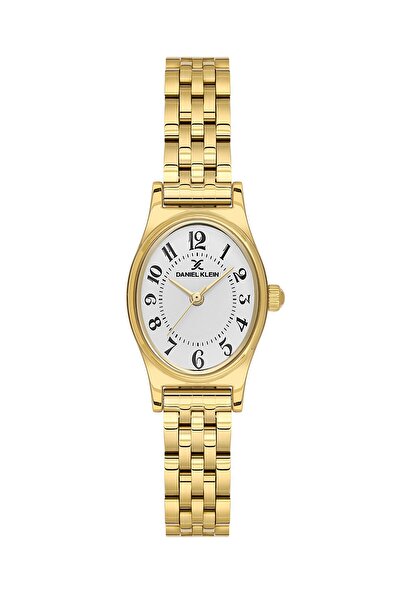 Daniel Klein Gold Renk Rakamlı Kadın Kol Saati ve Bileklik