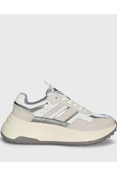 Lufian 122230033 حذاء رياضي جلدي للجنسين من مارتينا باللون الأبيض