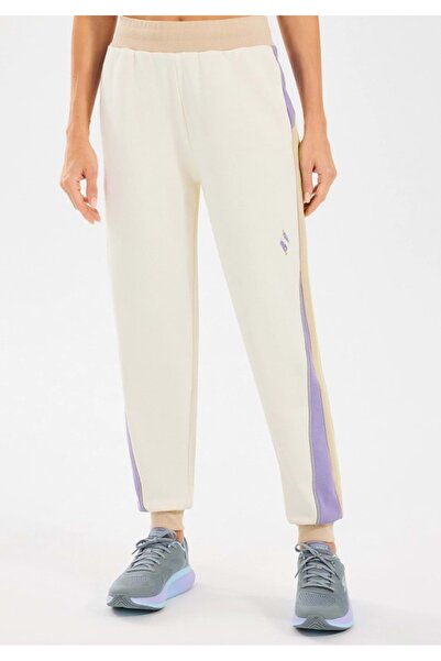 SKECHERS W Diagonal Lw Fleece Jogger Sweatpant Γυναικείο Ανοιχτό Λευκό Φούτερ...