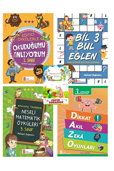 Ata Yayıncılık Ata 3.sınıf Okuduğumu Anlıyorum + Neşeli Matematik Öyküleri + ...