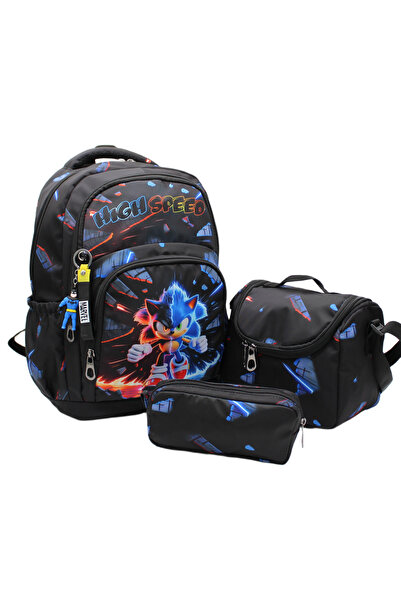 ÇantaExpress Set 3 piese pentru băiat - ghiozdan pentru școală primară Sonc b...