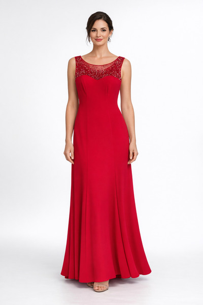 Saygın Kadın Taşlı Balık Abiye