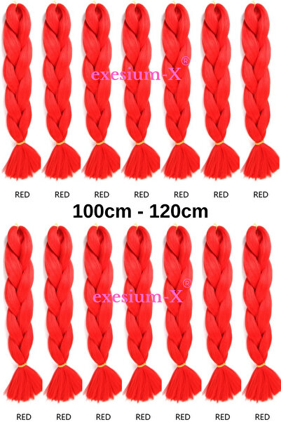 Genel Markalar Afrika Örgüsü Ve Rasta Için Sentetik Saç - 100Gr Red
