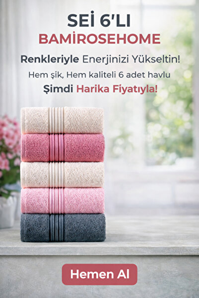 BAMİROSE 50x90 CM SET OD 6 PEŠKIRA ZA RUKU I LICE