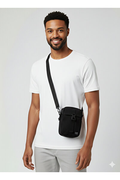 Jack & Jones جاك جونز جاكافورد شبكة كروسبودي للرجال إكسسوار أسود \ حقيبة \ حق...