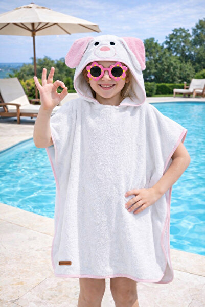 ELY PARKER Prosop de plajă pentru copii cu glugă (3-8 ani) suprafață interioa...