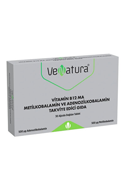VeNatura Vitamin B12 MA Metilkobalamin Ve Adenozilkobalamin 30 Tablet