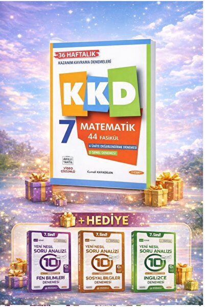 Fenomen Yayıncılık KKD 7.SINIF MATEMATIK (44 FÖY) ve (ilave soru bankası + na...