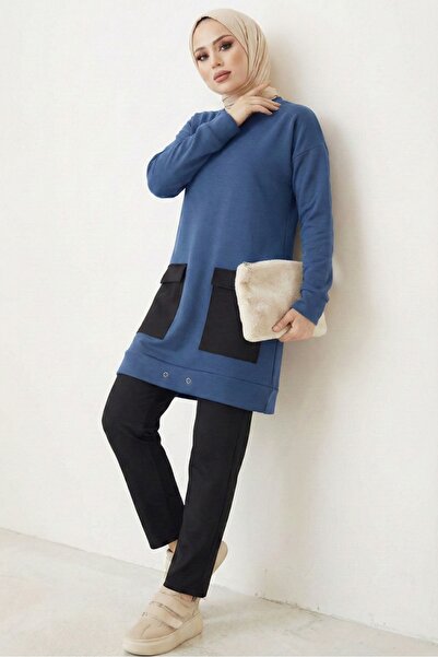 Bestenur Poklopac Sa džepovima Dvostruki set 1666 - Indigo