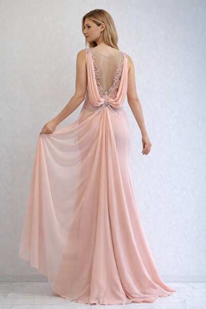 Saygın Kadın Taşlı Balık Kesim Abiye