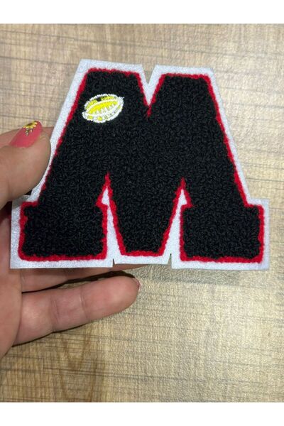 Gönülden Tasarım Aplic de cusut cu litere M în relief țesute 10x8 cm