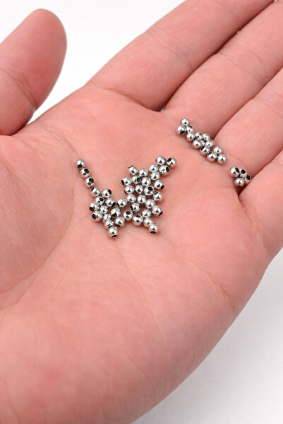 Flower 250 Adet - 3 Mm Metal Boncuk, Metal Top, Metal Misket, Metal Ara Boncuk