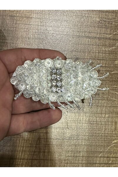 Gönülden Tasarım Cam Boncuk İşleme Arma Dikiş Aplike 8x4 Cm