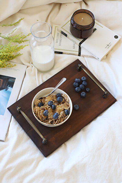 Akayev Ahşap Rustik 30x19 Cm Tepsi, Ahşap Nişan Söz Tepsi, Peynir Tabağı, Kah...