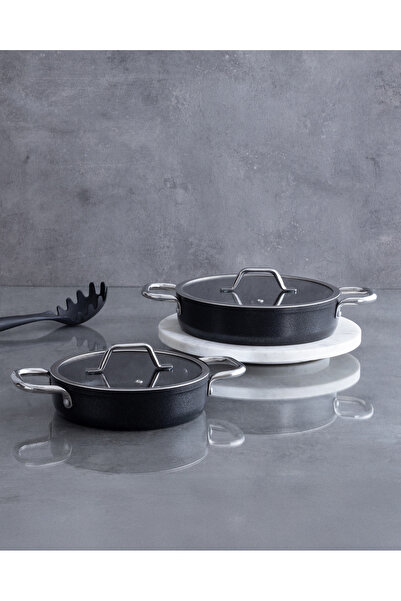 Madame Coco Titanium Professional 4 Parça Sahan Seti - Siyah - 18-22 cm