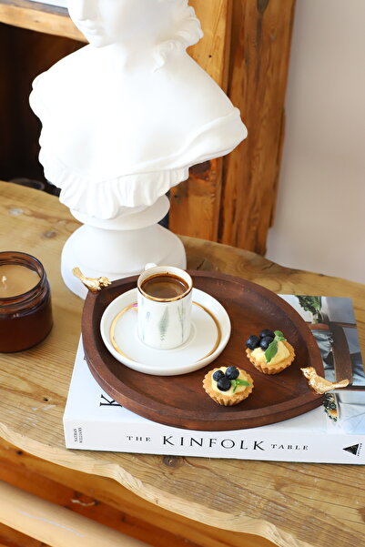 Akayev Wooden Eye 20 cm Golden Bird Presentation Plate