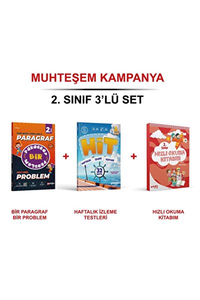 Artıbir Yayınları 2 Sınıf Muhteşem 3 Lü Set-Bir Paragraf Bir Problem--(HİT)Ha...