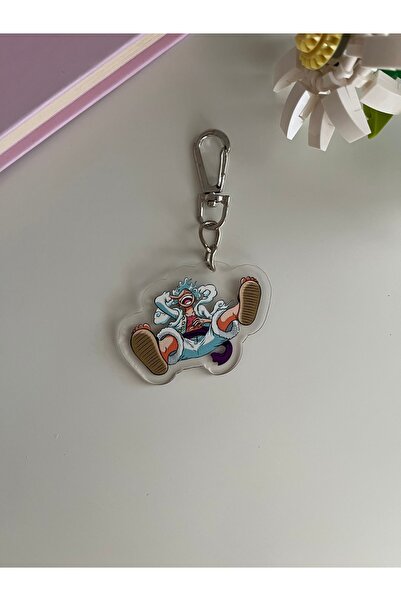 Hara Company قطعة واحدة جير 5 لوفي أنيمي أكريليك - حلقة مفاتيح وحقيبة