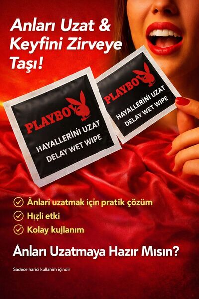 Playboy Erkeklere Özel Mendili - Kontrol ve Uzun Deneyim Gizli Gönderim (10 A...