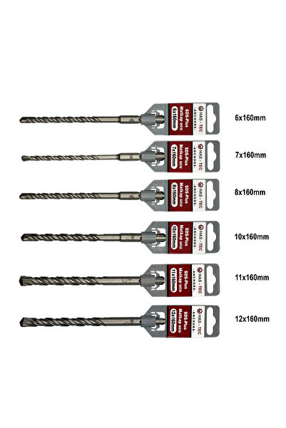 HAS-TEC SDS-Plus Matkap Ucu Seti | 6 Parça 6mm - 12mm | Kırıcı Delici Hilti U...