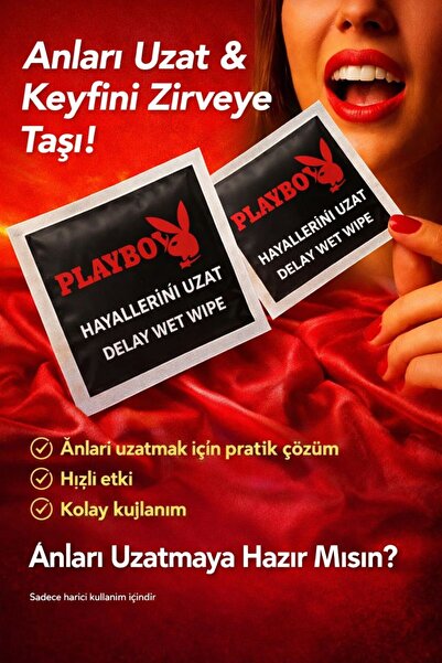 Playboy Erkeklere Özel Mendili - Kontrol ve Uzun Deneyim Gizli Gönderim (5 Adet)