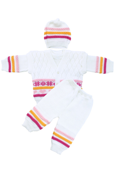 bebegen طقم تريكو مكون من 4 قطع للفتيات الصغيرات