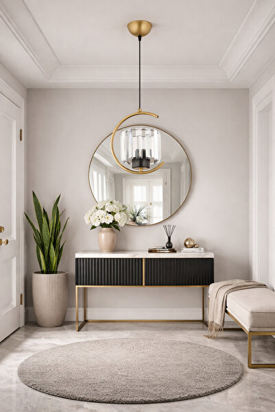 ESSLİGHT Eftal Tekli Eskitme Sarkıt Avize Kristal Taşlı Modern Dekoratif Aydı...