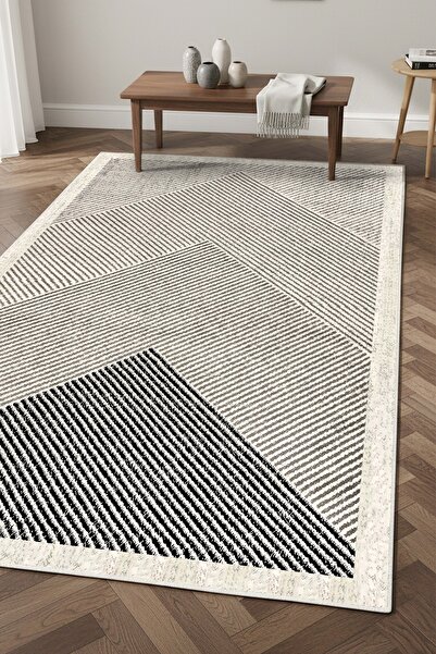 West Home Makinede yıkanabilir kaymaz taban leke tutmaz bej mutfak halısı sal...