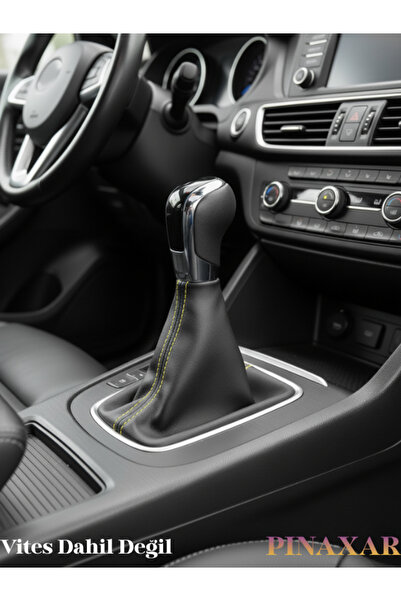 pınaxar Citroen C-Elysee Siyah Deri Prime Tasarım Sarı Spor Dikiş Vites Körüğü