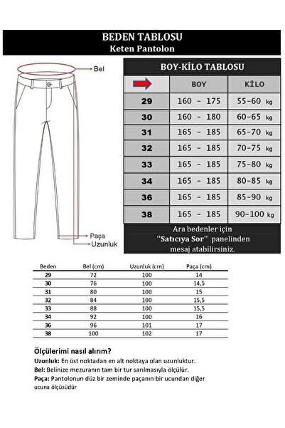 DOPPİO'N DENİM Men's Slim Fit Flexible Lycra Linen Trousers