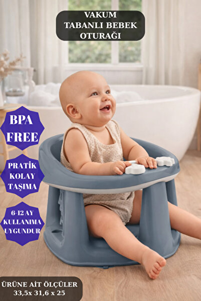 PONÇİK STORE 2'li Bebek Banyo Oturağı Ve Minder Seti - Vakum Taban Mama Otura...