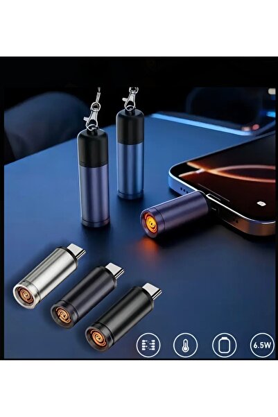 DefneAtes Type-C Çakmak, Araç ve Akıllı Telefon Çakmak, Gümüş