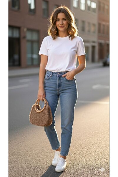 BYGİZMO Ahşap Boncuk Saplı Kadın El Örgü Çanta / Teddy Bag