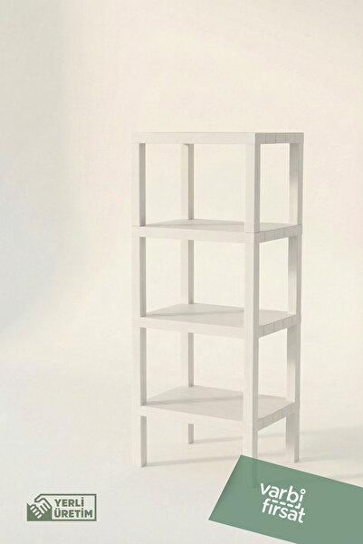 Varbifırsat 4 Katlı Düzenleyici Plastik Raf Ünitesi, Kitaplık, Banyo, Mutfak ...